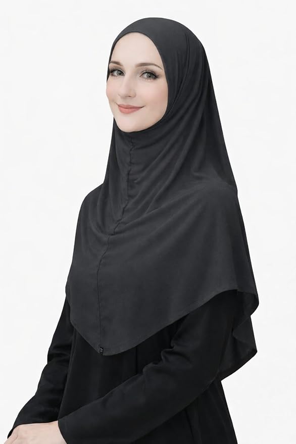 Premium Stitched Jersey One-Piece Instant Hijab for Women | Ready-to-Wear No Pins Needed Hijab | Comfortable Stretchable Modest Wear Scarf