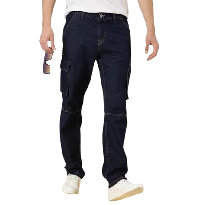 Blue Jeans for Men Regular Fit Cotton Denim Jeans Pant for Men – Stylish Light Fade Casual Denim Jeans for Boys & Men