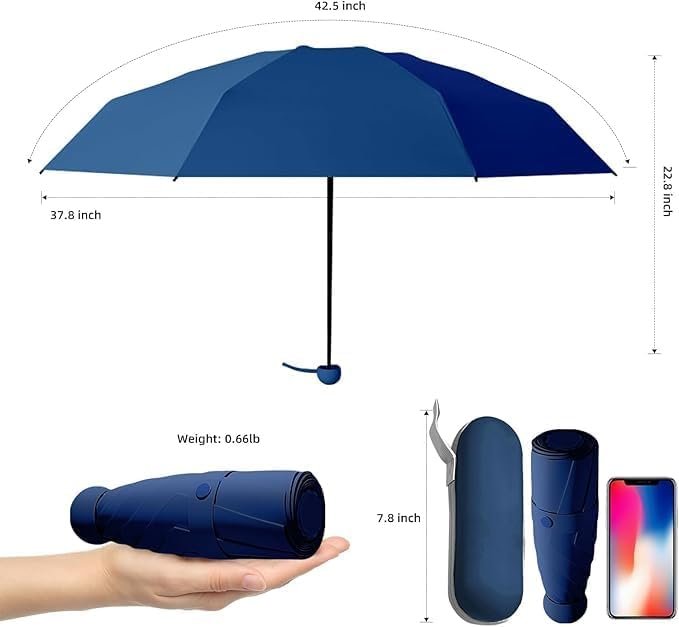 TEKCOOL UV Protection Large 3 Fold Umbrella | Windproof Big Size Travel Umbrella for Men, Women, Kids | Strong Rain & Sun Umbrella