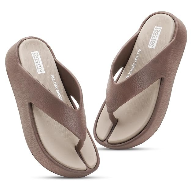 DOCTOR HEALTH SUPER SOFT Women's Orthopedic Platform Slippers | Ultra Soft Cushioned Anti-Skid Flip Flops | Lightweight Shock Absorbing Comfort Sandals for Daily Wear  SEO Description