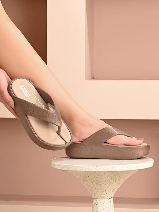 DOCTOR HEALTH SUPER SOFT Women's Orthopedic Platform Slippers | Ultra Soft Cushioned Anti-Skid Flip Flops | Lightweight Shock Absorbing Comfort Sandals for Daily Wear  SEO Description